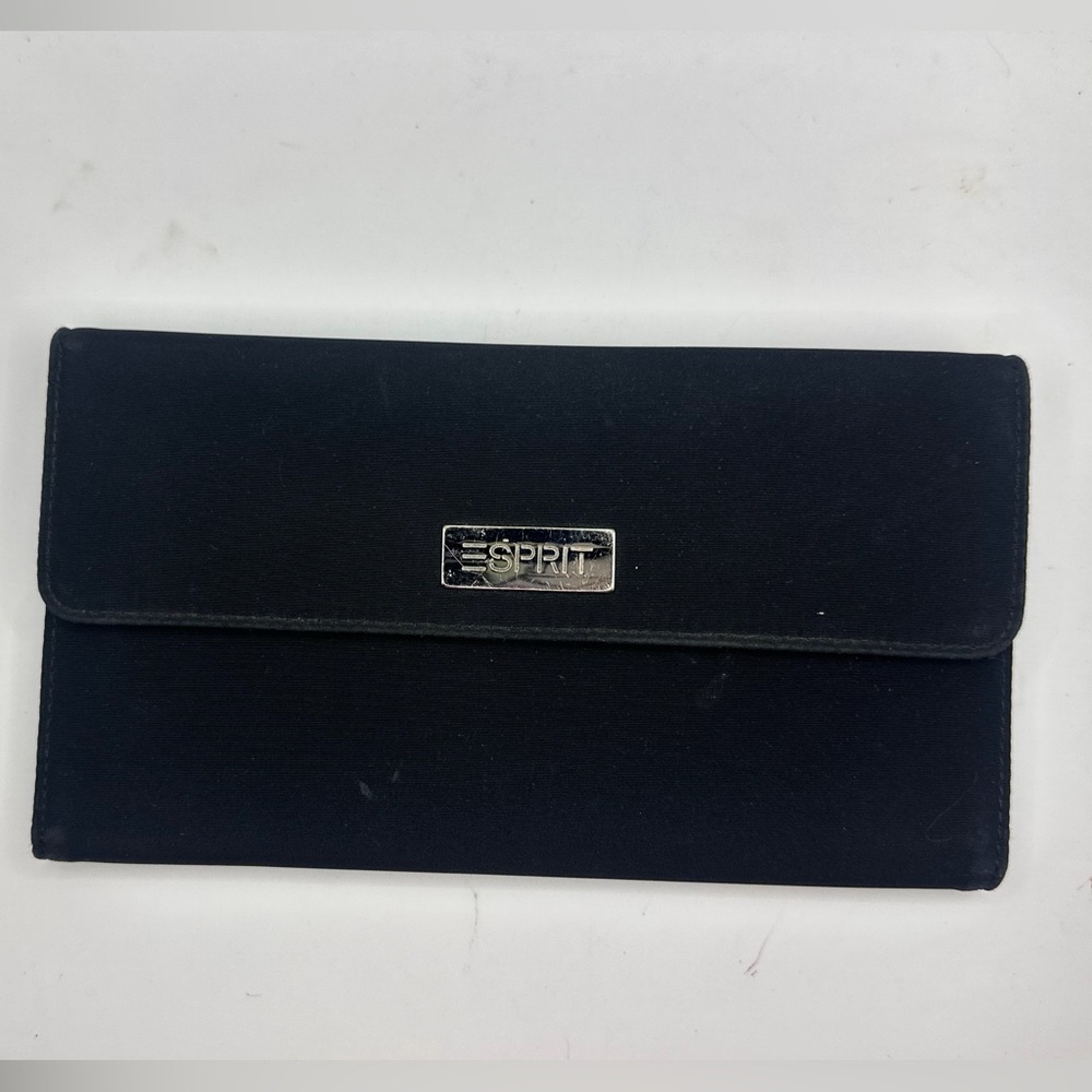 Esprit Black Clutch with Silver Accent